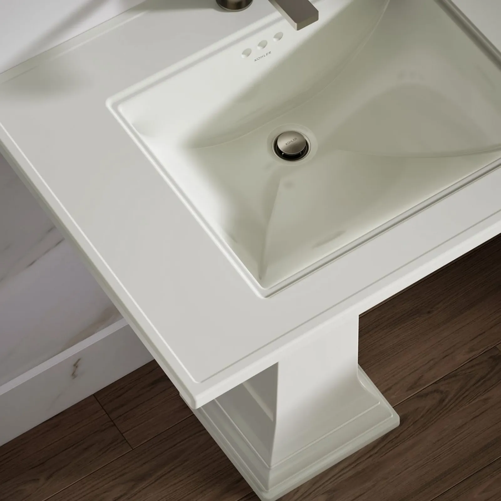 30-3/4" rectangular pedestal bathroom sink^Kohler Hot