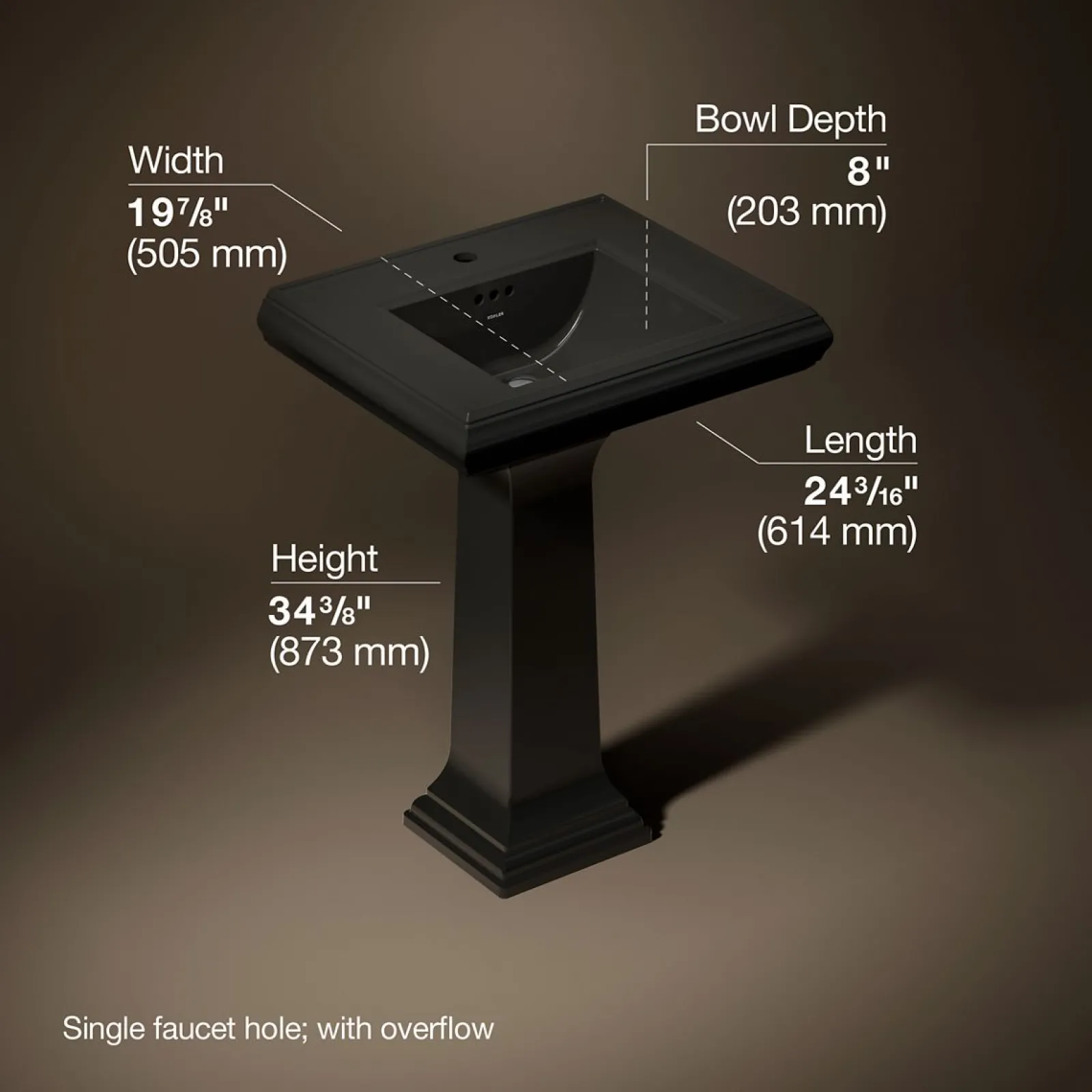 24-1/4" rectangular pedestal bathroom sink^Kohler Discount