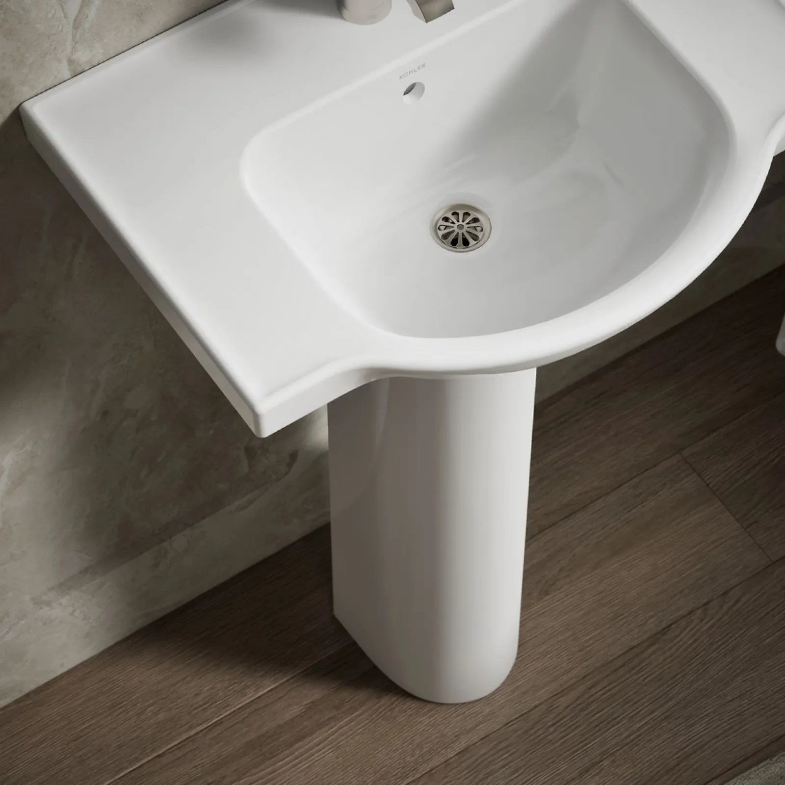 24" rectangular pedestal bathroom sink^Kohler Outlet