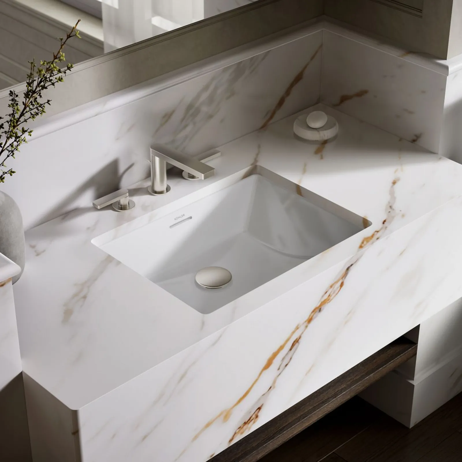 21-1/4" rectangular undermount bathroom sink^Kohler Online