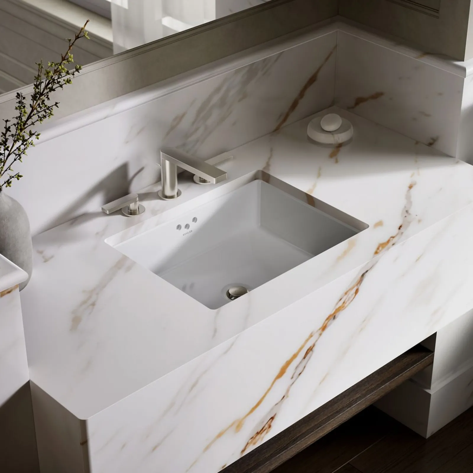 19-3/4" rectangular undermount bathroom sink^Kohler Clearance