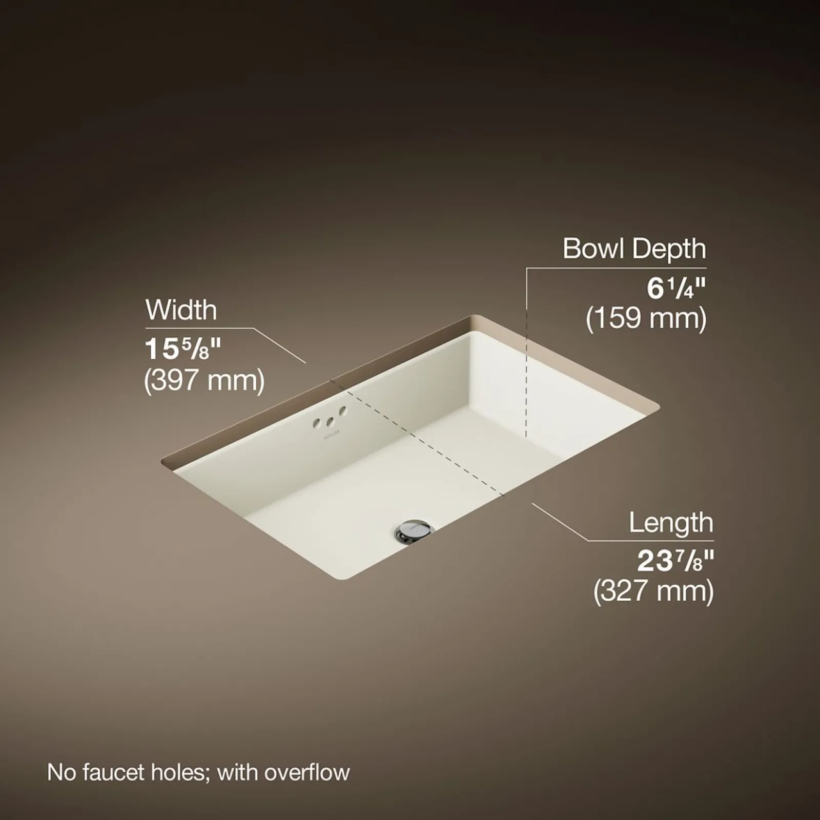 24" rectangular undermount bathroom sink^Kohler Sale
