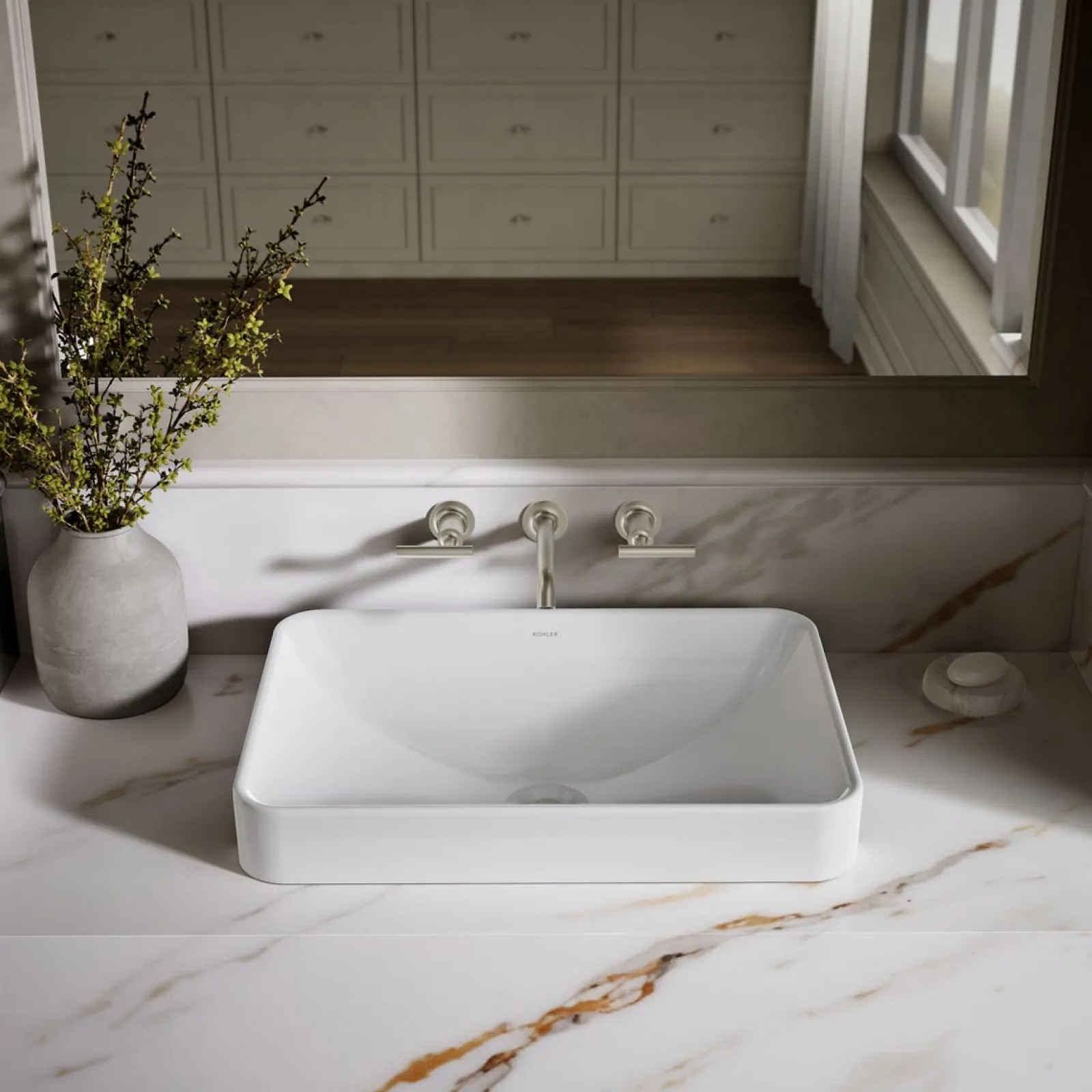 22-3/4" rectangular vessel bathroom sink^Kohler New