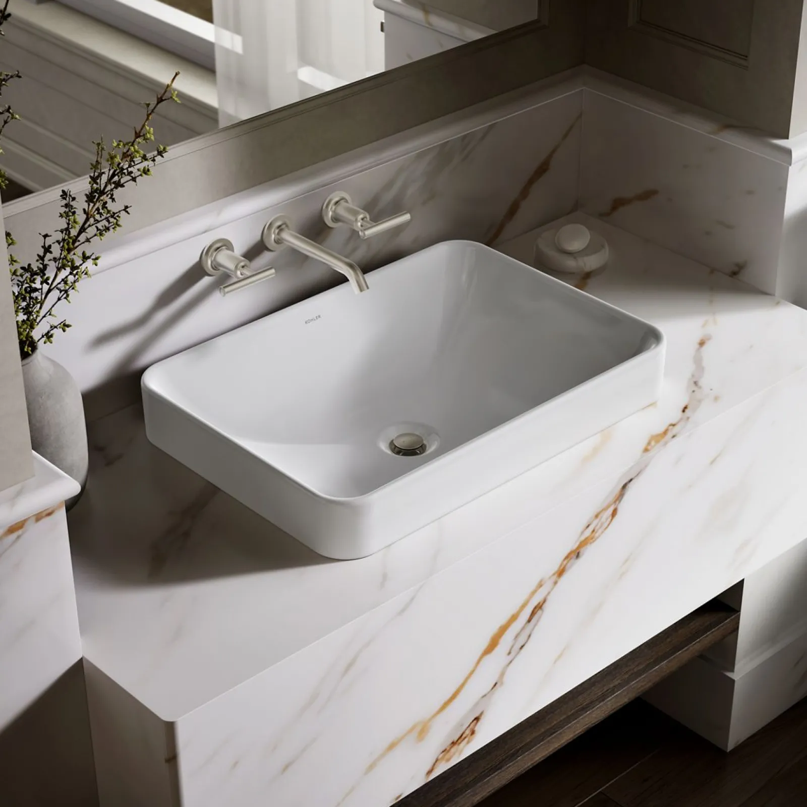 22-3/4" rectangular vessel bathroom sink^Kohler New