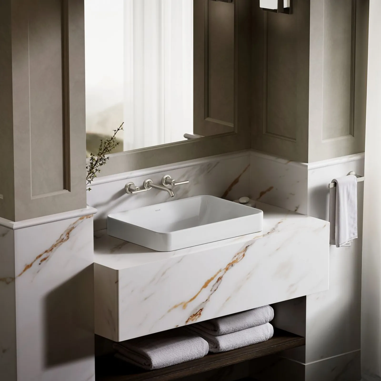 22-3/4" rectangular vessel bathroom sink^Kohler New