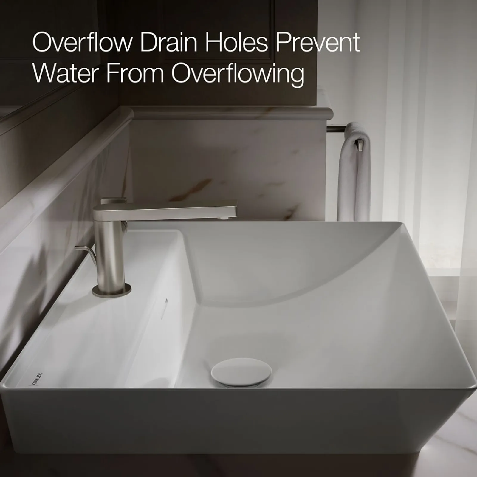 23" rectangular vessel bathroom sink^Kohler Sale