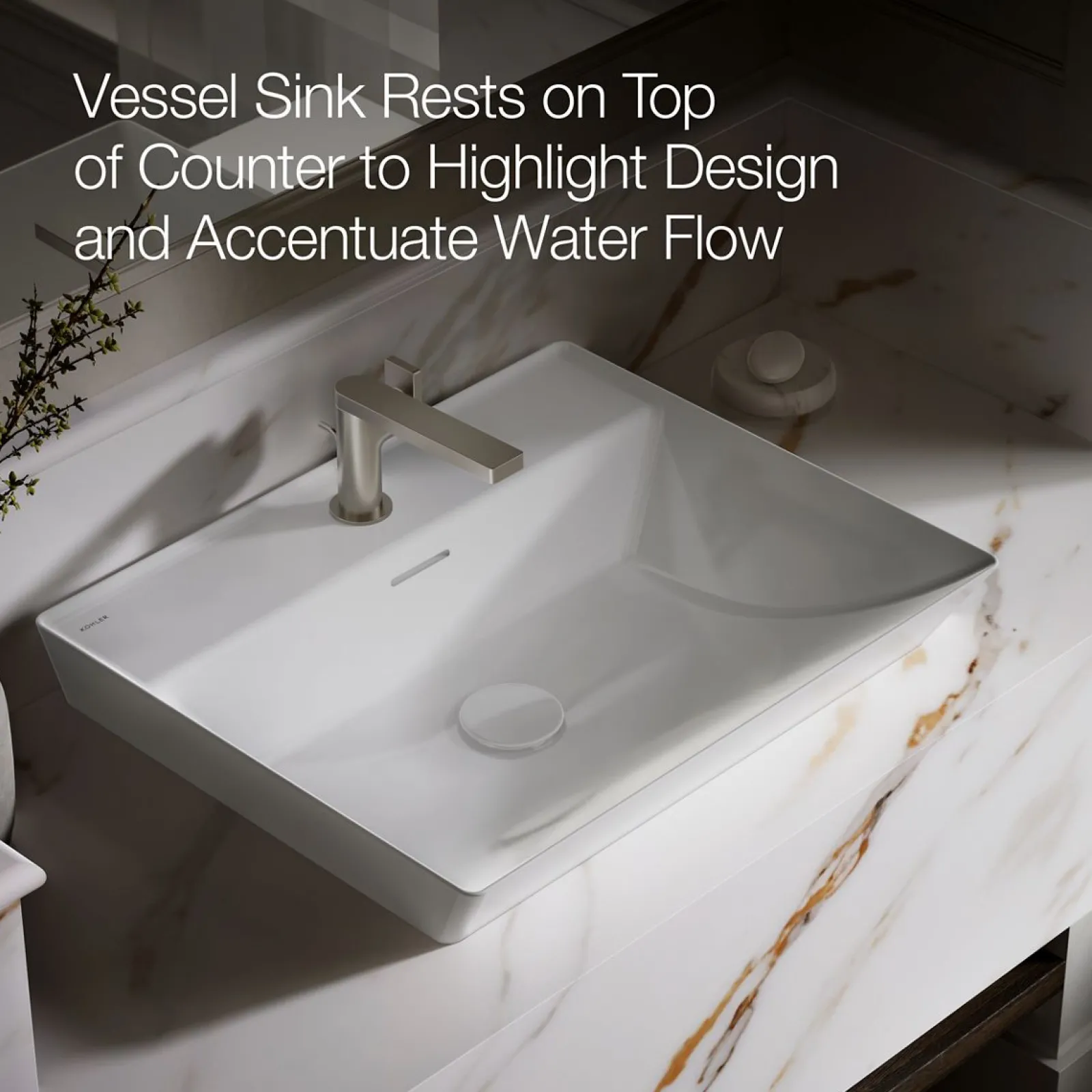 23" rectangular vessel bathroom sink^Kohler Sale