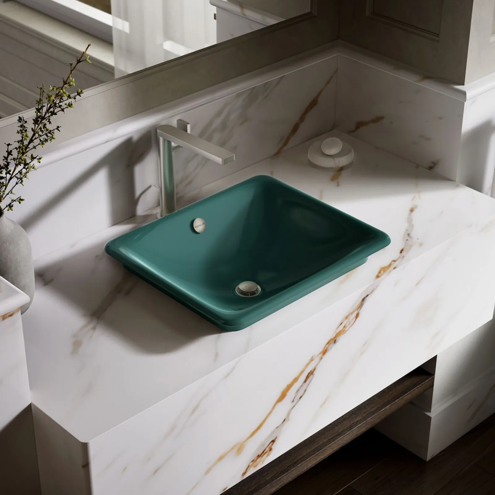 18-1/2" rectangular vessel bathroom sink^Kohler Hot