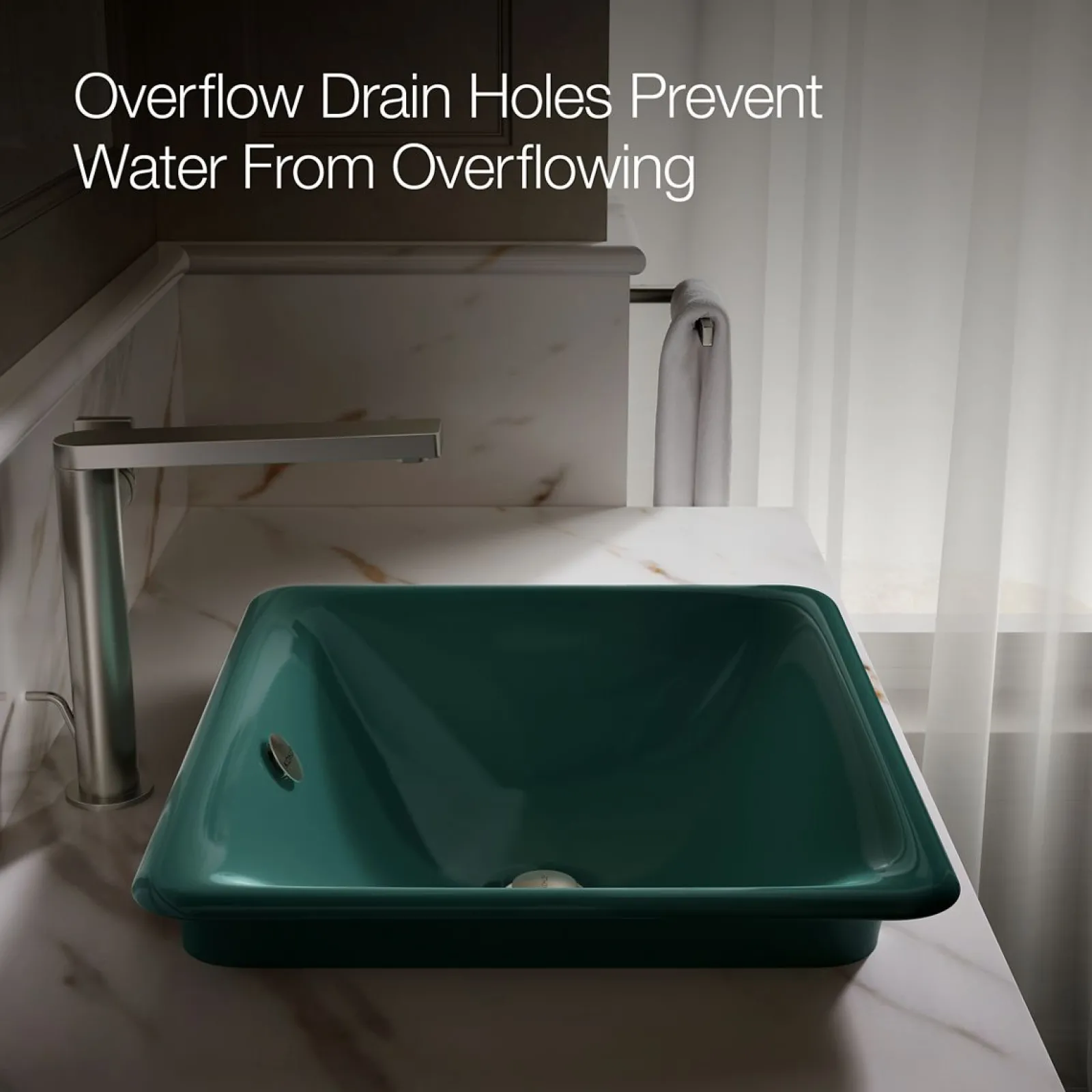 18-1/2" rectangular vessel bathroom sink^Kohler Hot
