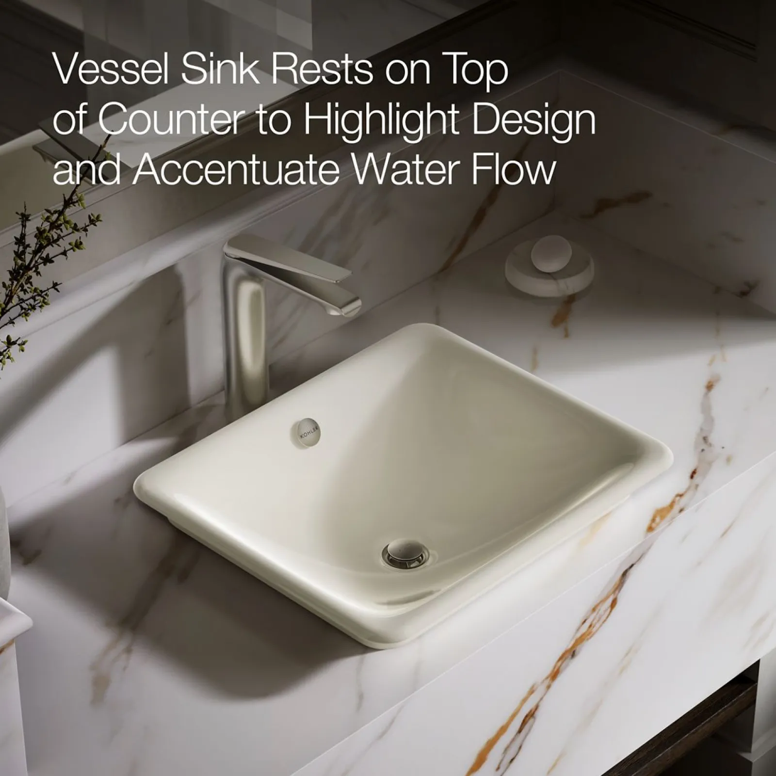 18-1/2" rectangular vessel bathroom sink^Kohler Discount