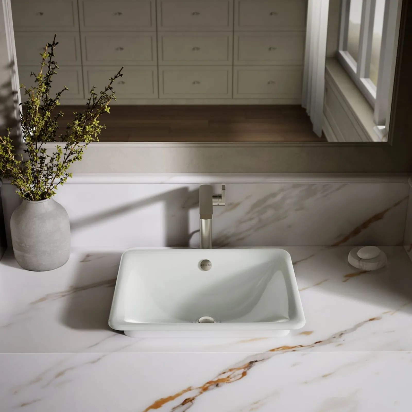 18-1/2" rectangular vessel bathroom sink^Kohler Online