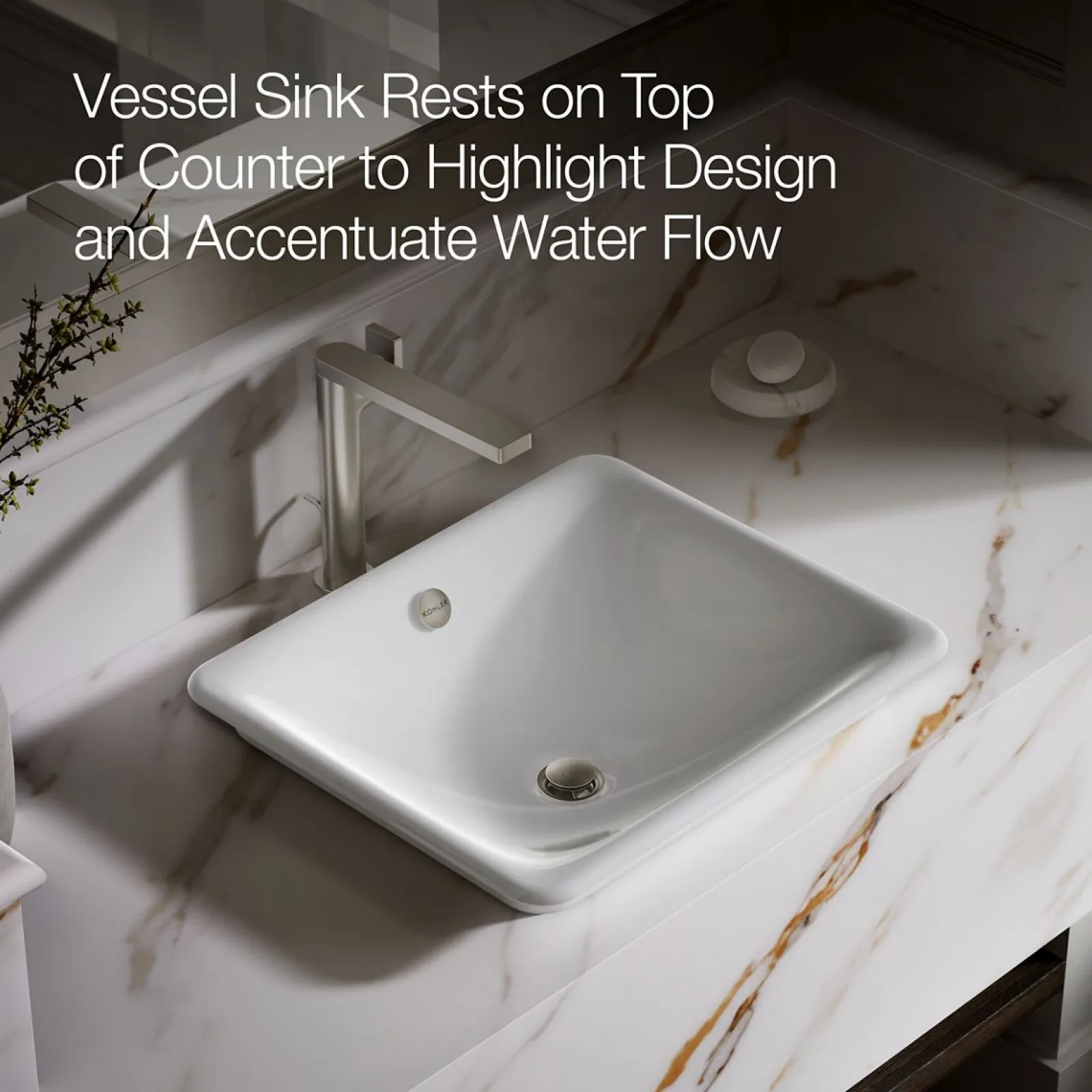 18-1/2" rectangular vessel bathroom sink^Kohler Online