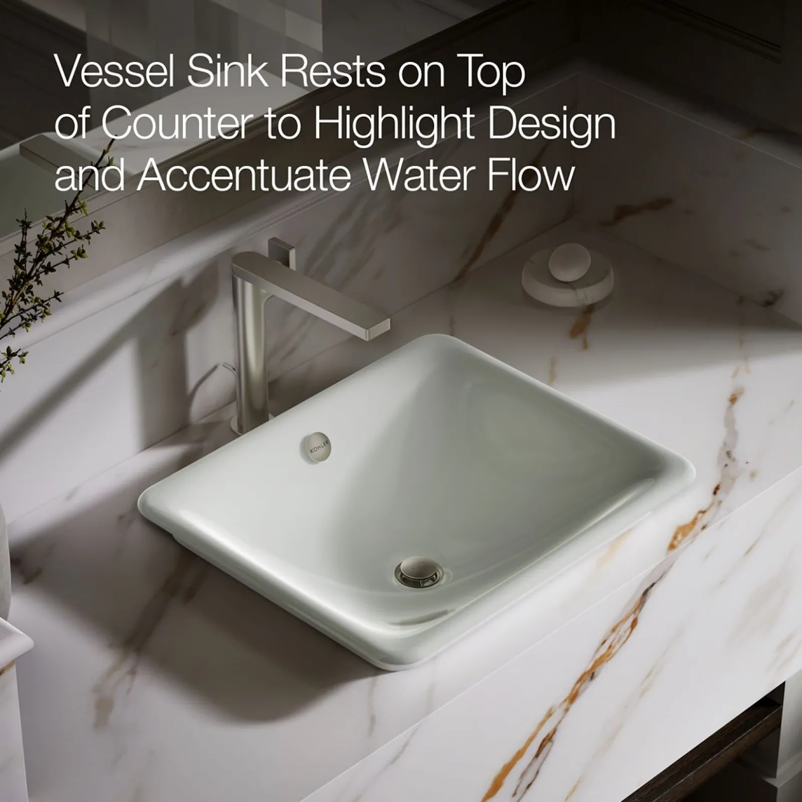 18-1/2" rectangular vessel bathroom sink^Kohler Online