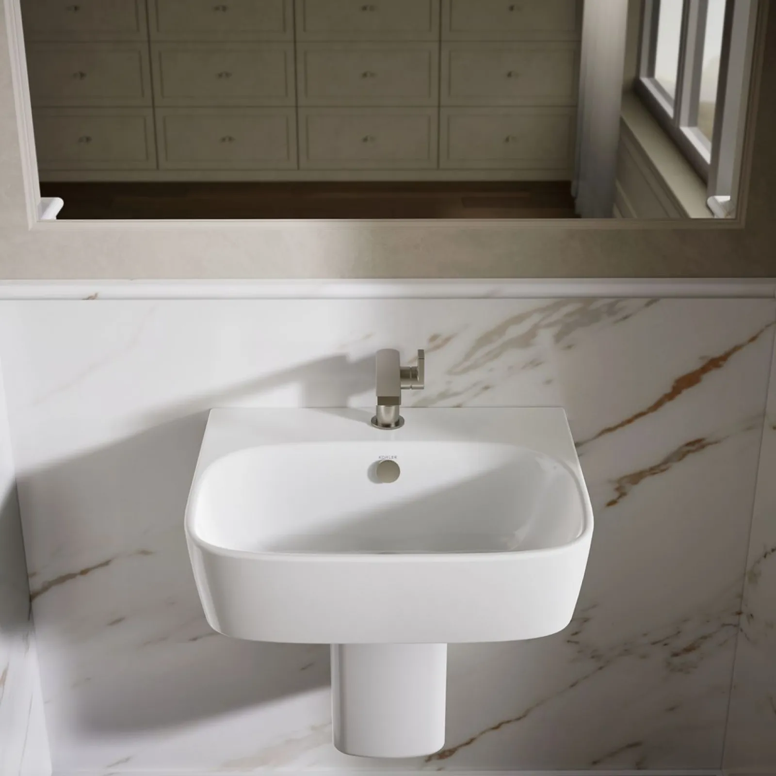 21-3/4" rectangular wall-mount bathroom sink^Kohler Outlet