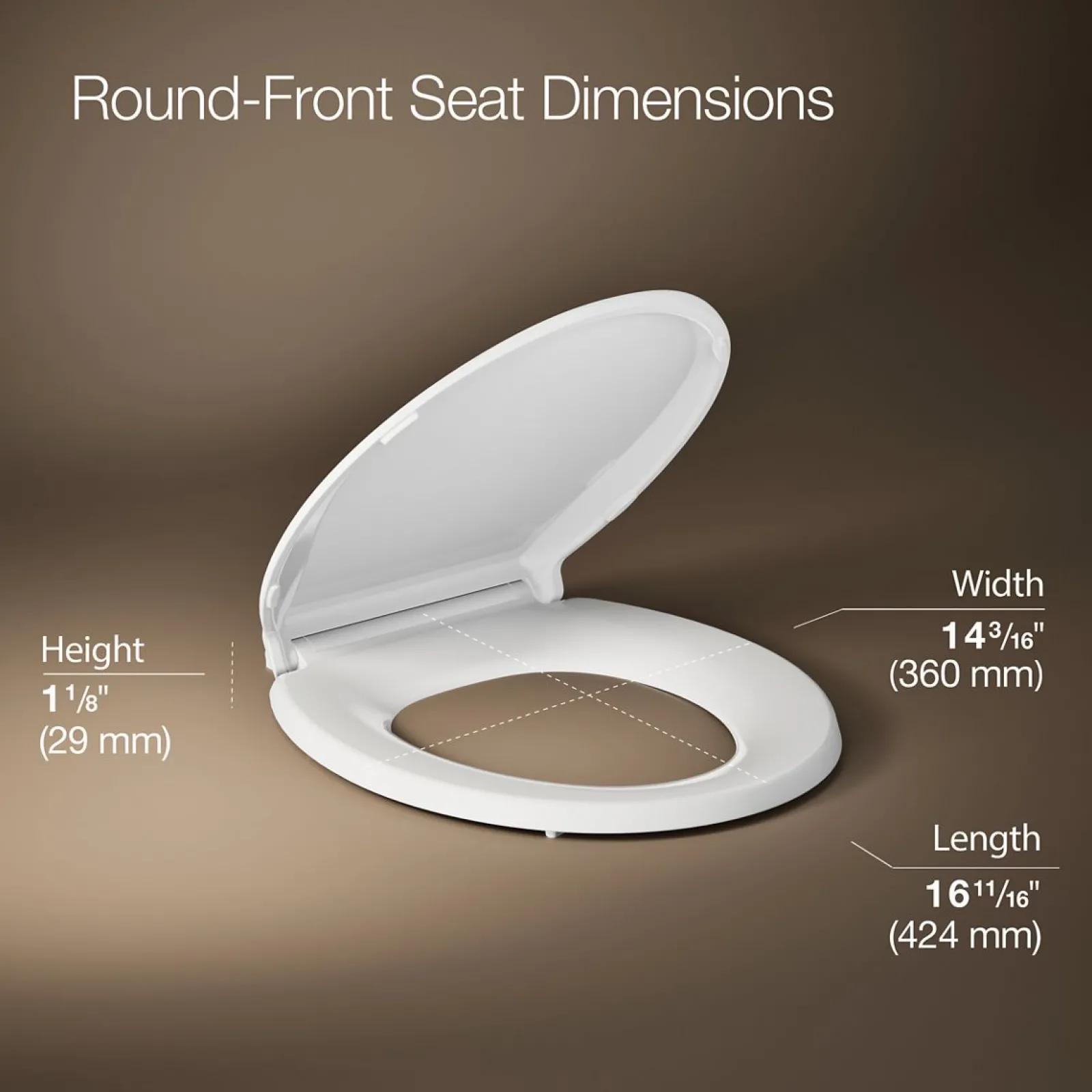 Recycled ReadyLatch® Quiet-Close™ round-front toilet seat^Kohler Sale
