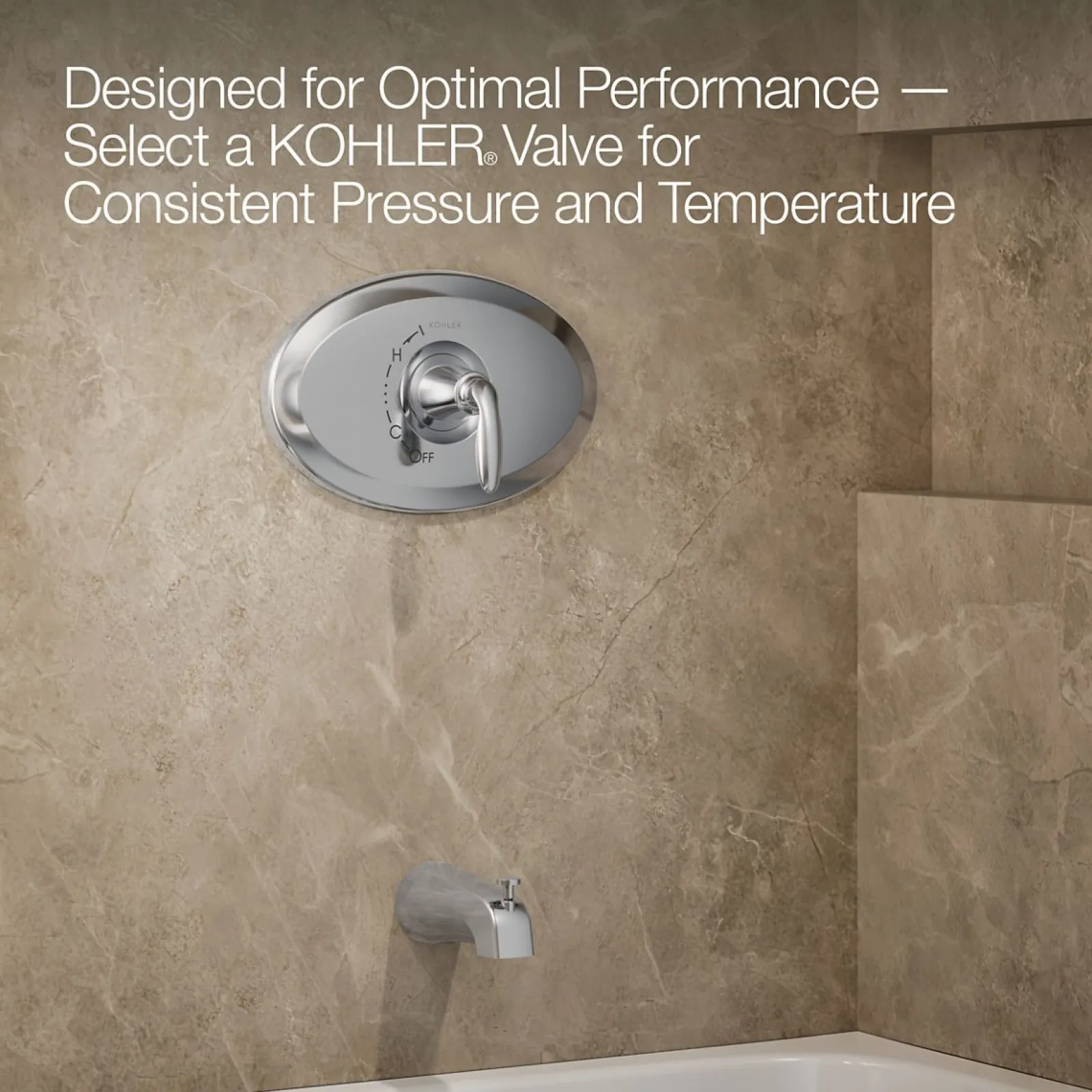 Remodel Rite-Temp® bath and shower trim kit, 1.75 gpm^Kohler Hot