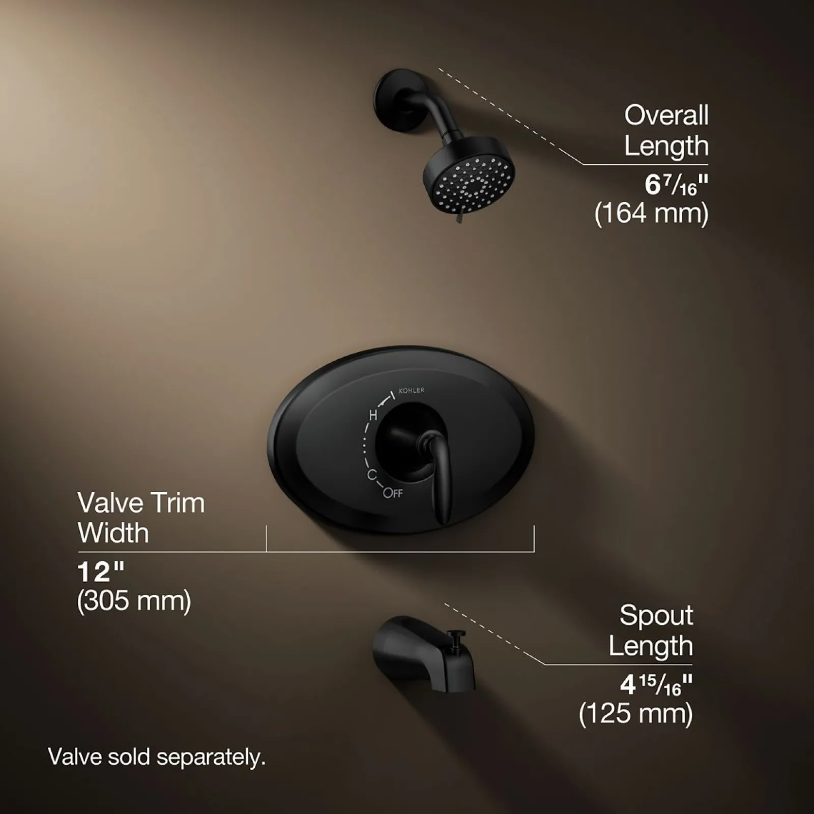 Remodel Rite-Temp® bath and shower trim kit, 1.75 gpm^Kohler Hot