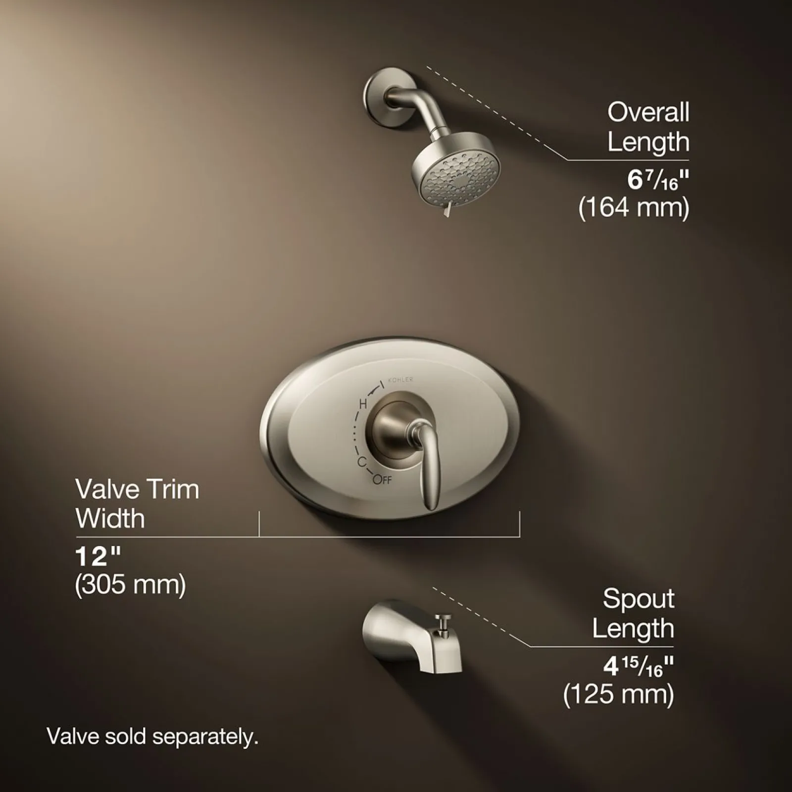 Remodel Rite-Temp® bath and shower trim kit, 1.75 gpm^Kohler Hot