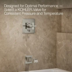 Rite-Temp® bath and shower trim kit with push-button diverter and cross handle, without showerhead^Kohler Sale