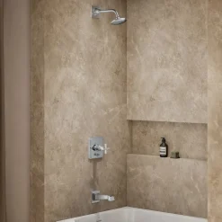 Rite-Temp® bath and shower trim kit with push-button diverter and cross handle, without showerhead^Kohler Sale