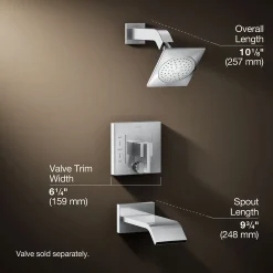 Rite-Temp® bath and shower trim kit with push-button diverter, 2.5 gpm^Kohler Discount
