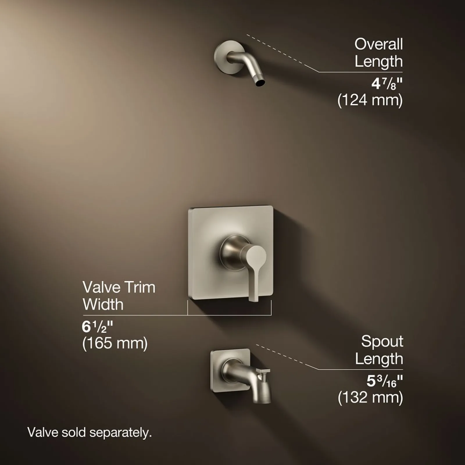 Rite-Temp® bath and shower trim kit, without showerhead^Kohler