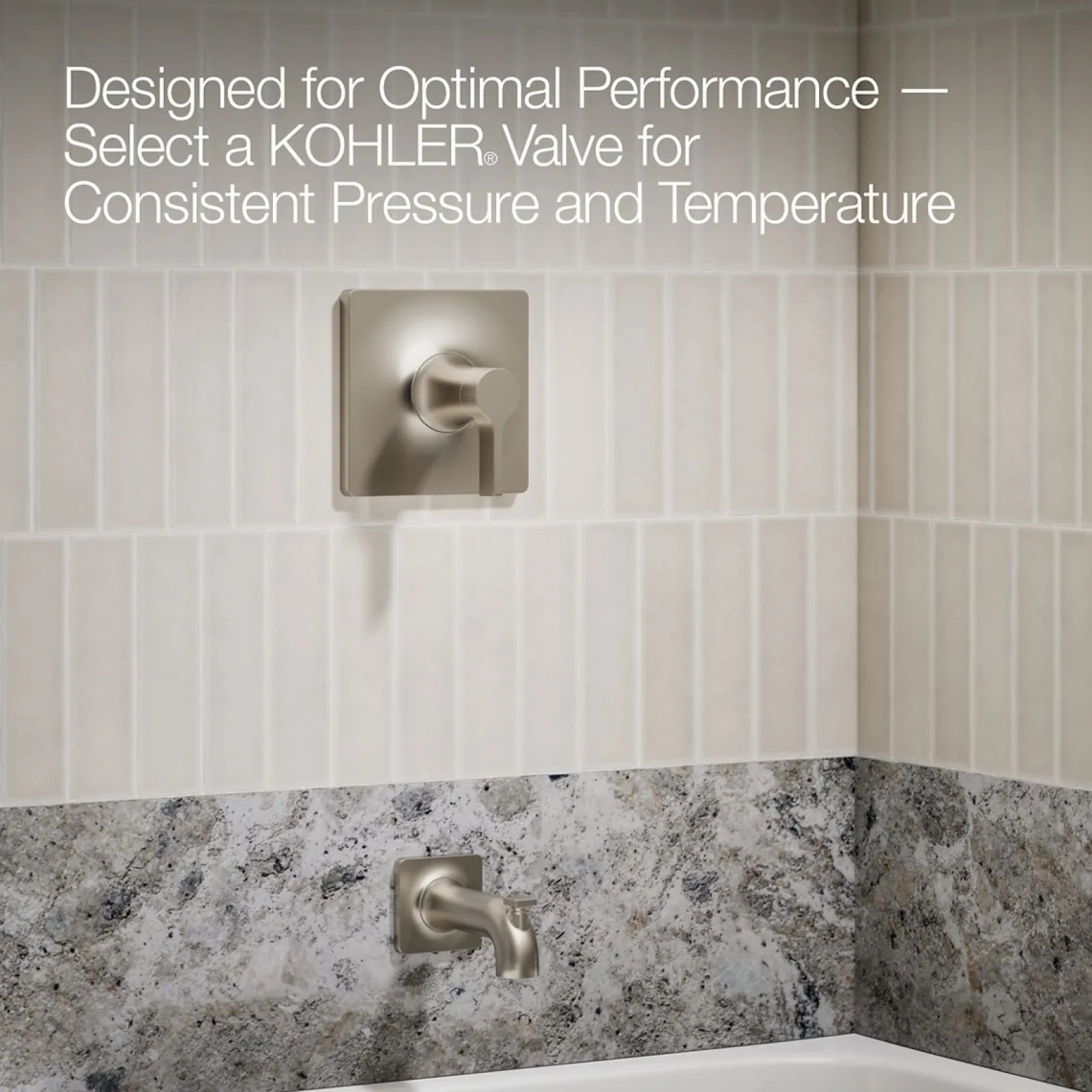 Rite-Temp® bath and shower trim kit, without showerhead^Kohler