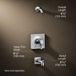 Rite-Temp® bath and shower trim kit, without showerhead^Kohler