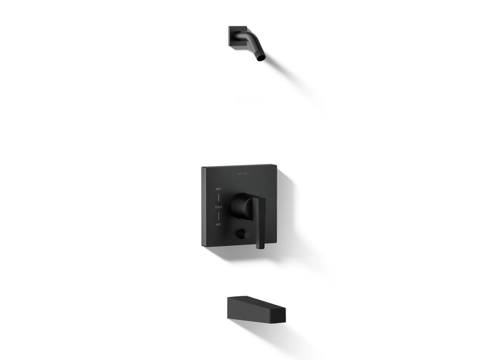 Rite-Temp® bath and shower trim kit with push-button diverter, without showerhead^Kohler New