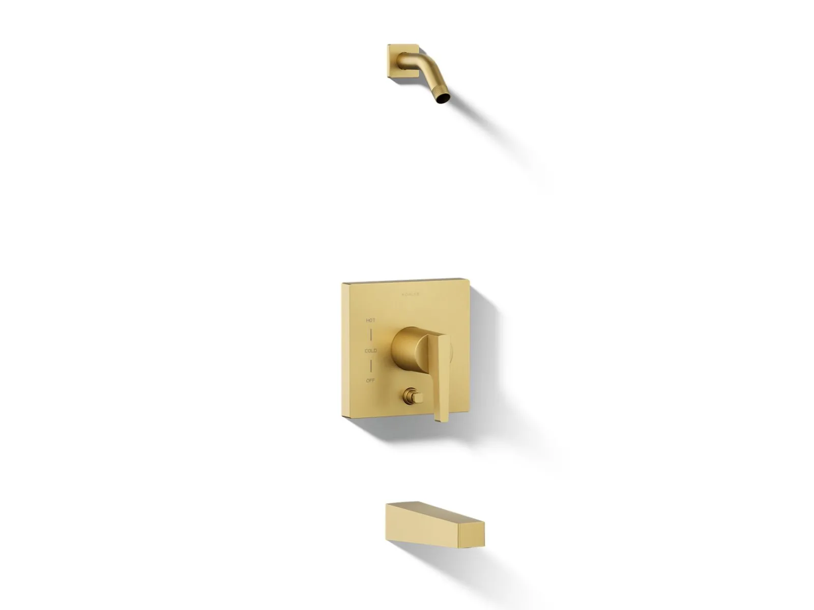 Rite-Temp® bath and shower trim kit with push-button diverter, without showerhead^Kohler New
