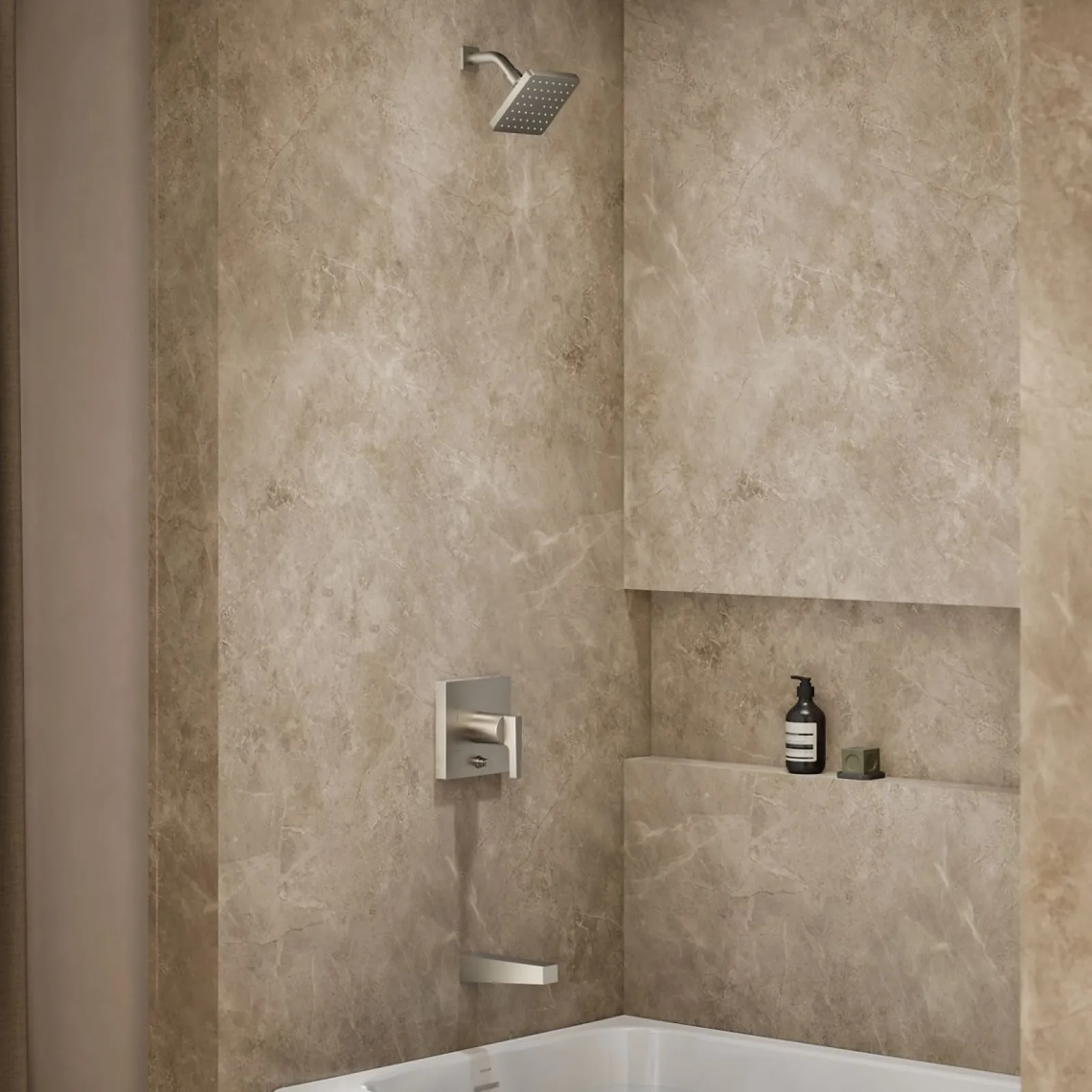 Rite-Temp® bath and shower trim kit with push-button diverter, without showerhead^Kohler New