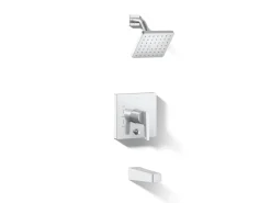 Rite-Temp® bath and shower trim kit with push-button diverter, 2.5 gpm^Kohler Hot