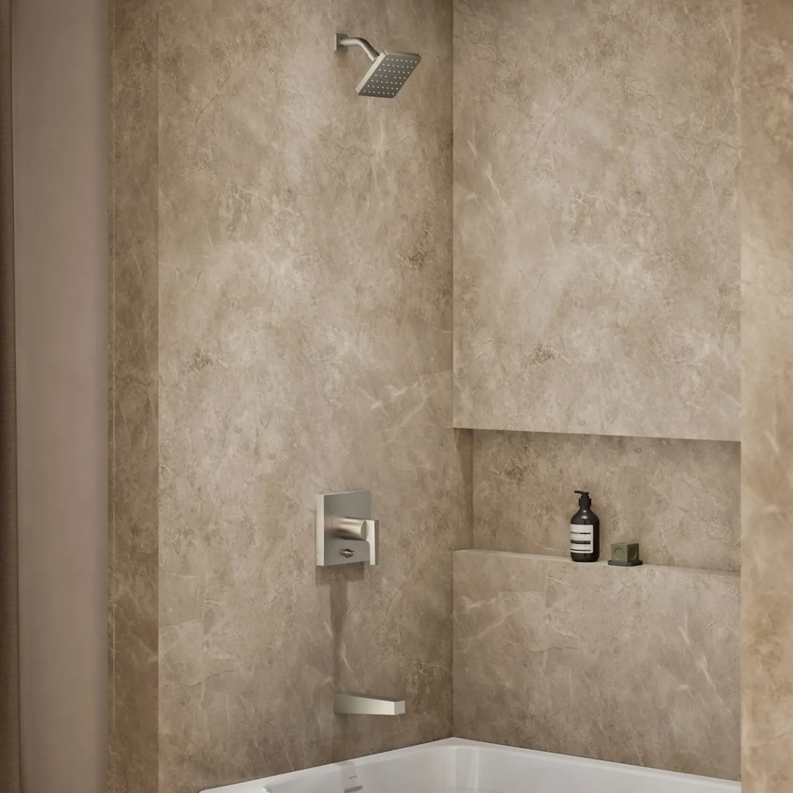 Rite-Temp® bath and shower trim kit with push-button diverter, 2.5 gpm^Kohler Hot