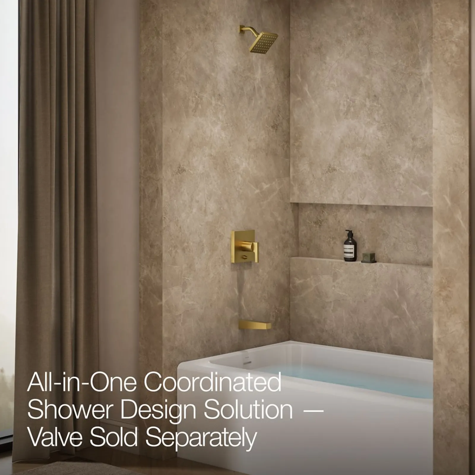Rite-Temp® bath and shower trim kit with push-button diverter, 2.5 gpm^Kohler Hot