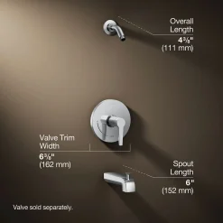 Rite-Temp® bath and shower trim kit, without showerhead^Kohler Outlet