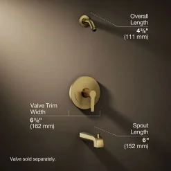 Rite-Temp® bath and shower trim kit, without showerhead^Kohler Outlet
