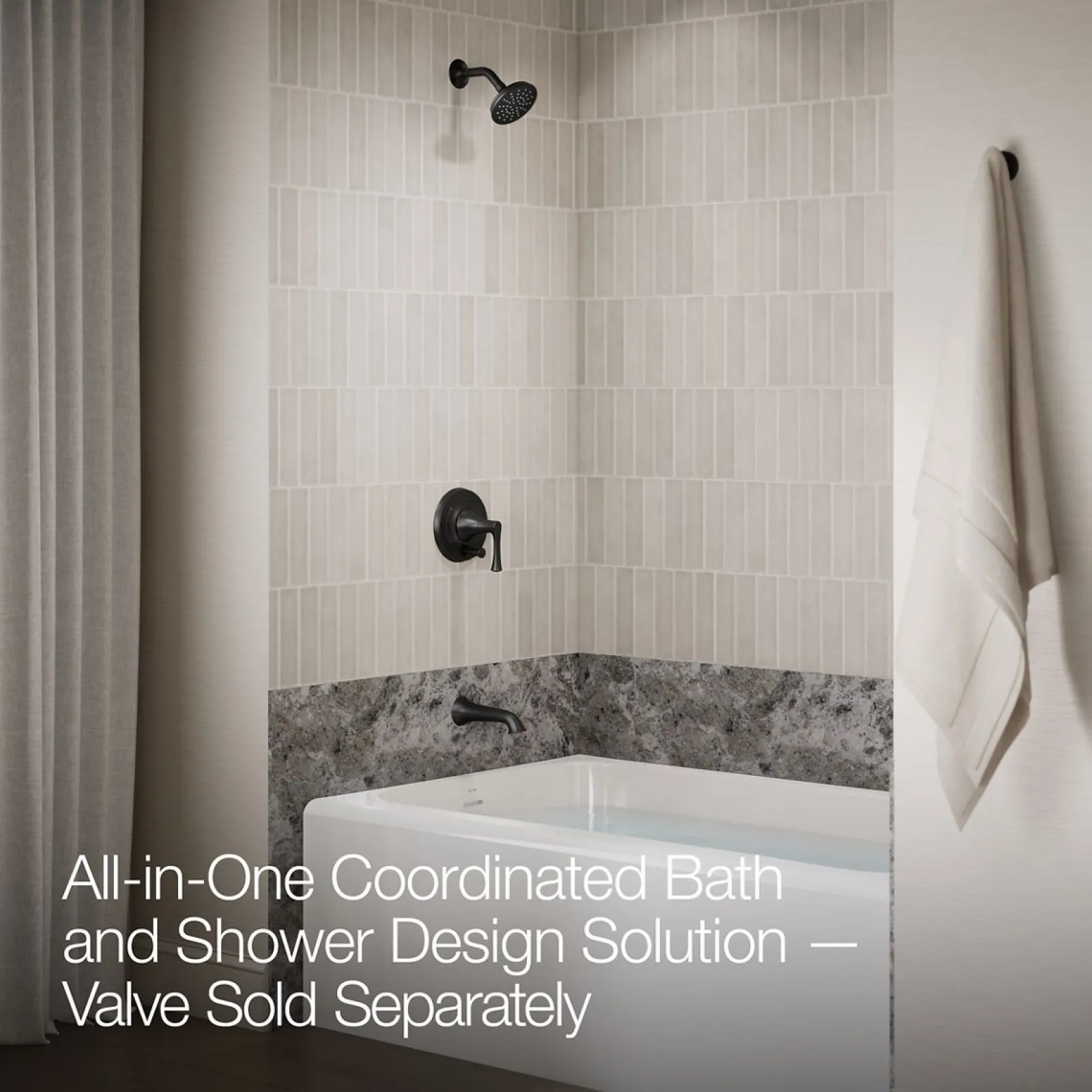 Rite-Temp® bath and shower trim kit with push-button diverter, 1.5 gpm^Kohler Outlet