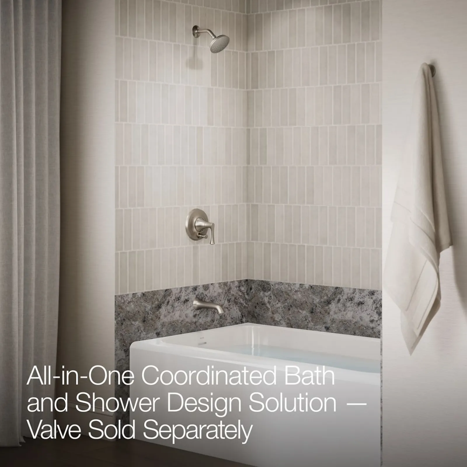 Rite-Temp® bath and shower trim kit with push-button diverter, 1.5 gpm^Kohler Outlet