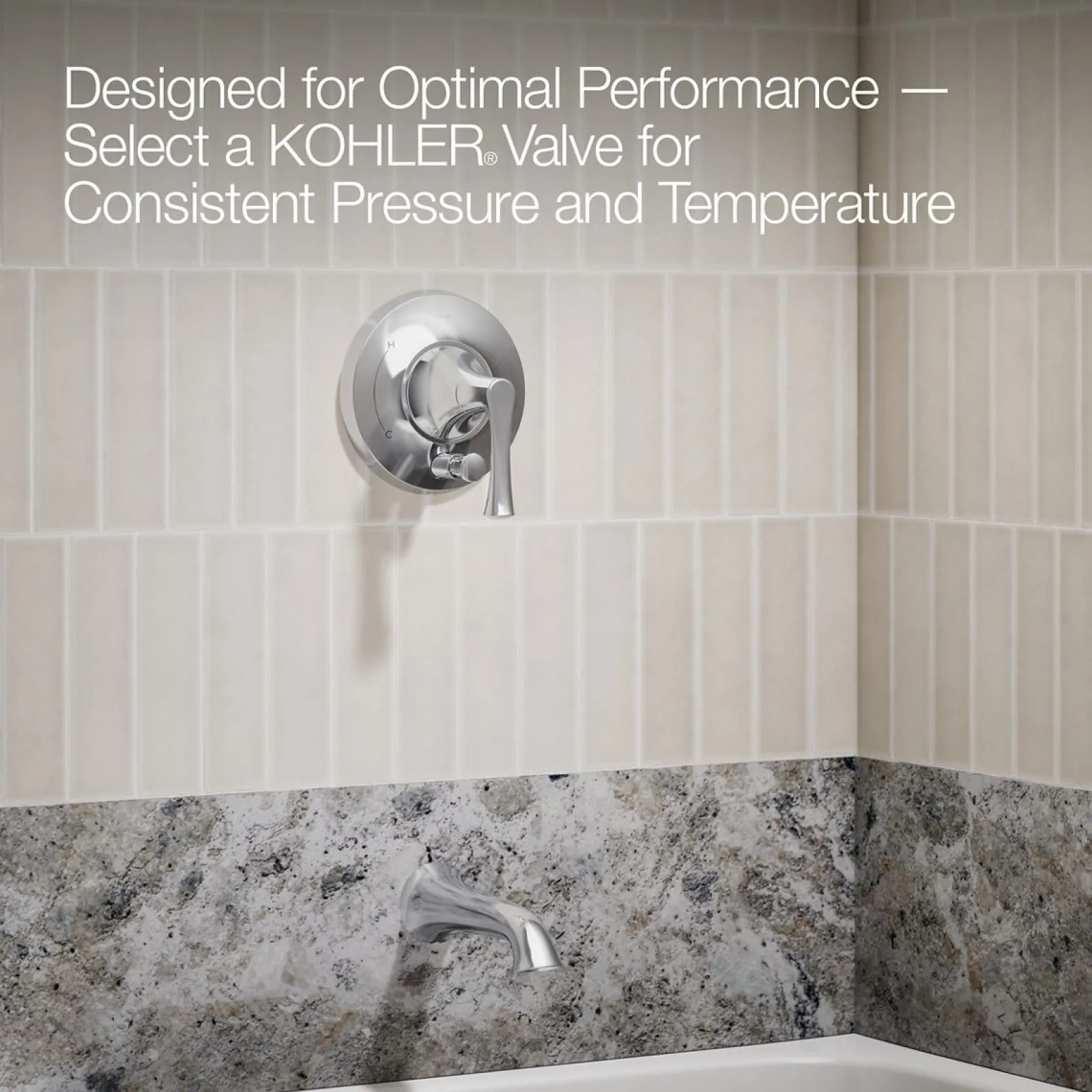 Rite-Temp® bath and shower trim kit with push-button diverter, 1.5 gpm^Kohler Outlet