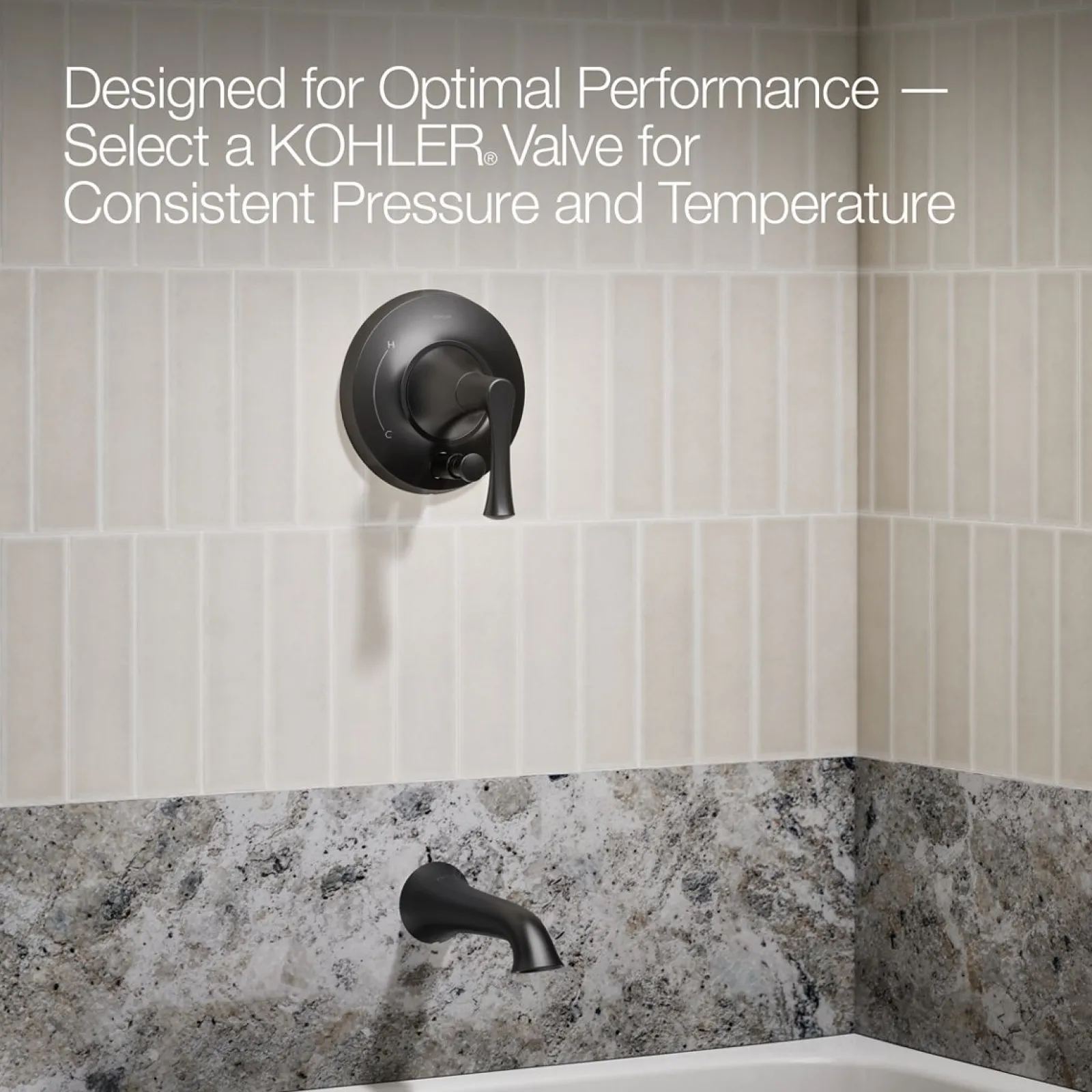Rite-Temp® bath and shower trim kit with push-button diverter, 1.5 gpm^Kohler Outlet