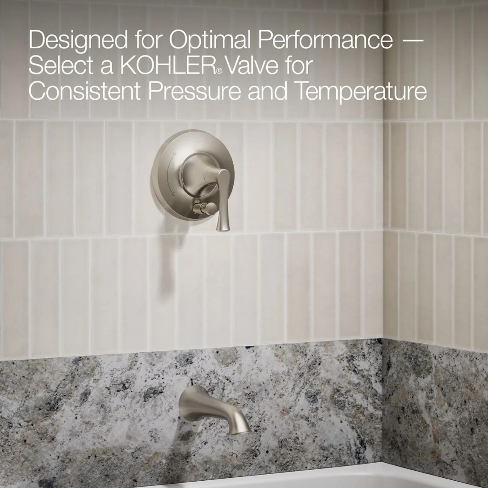 Rite-Temp® bath and shower trim kit with push-button diverter, 1.5 gpm^Kohler Outlet