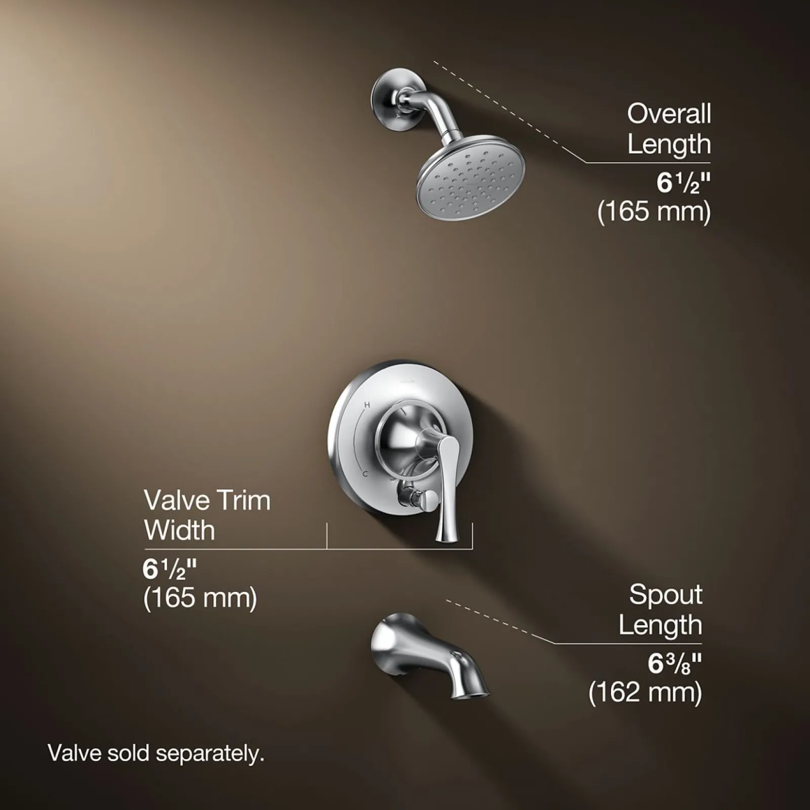 Rite-Temp® bath and shower trim kit with push-button diverter, 1.5 gpm^Kohler Outlet