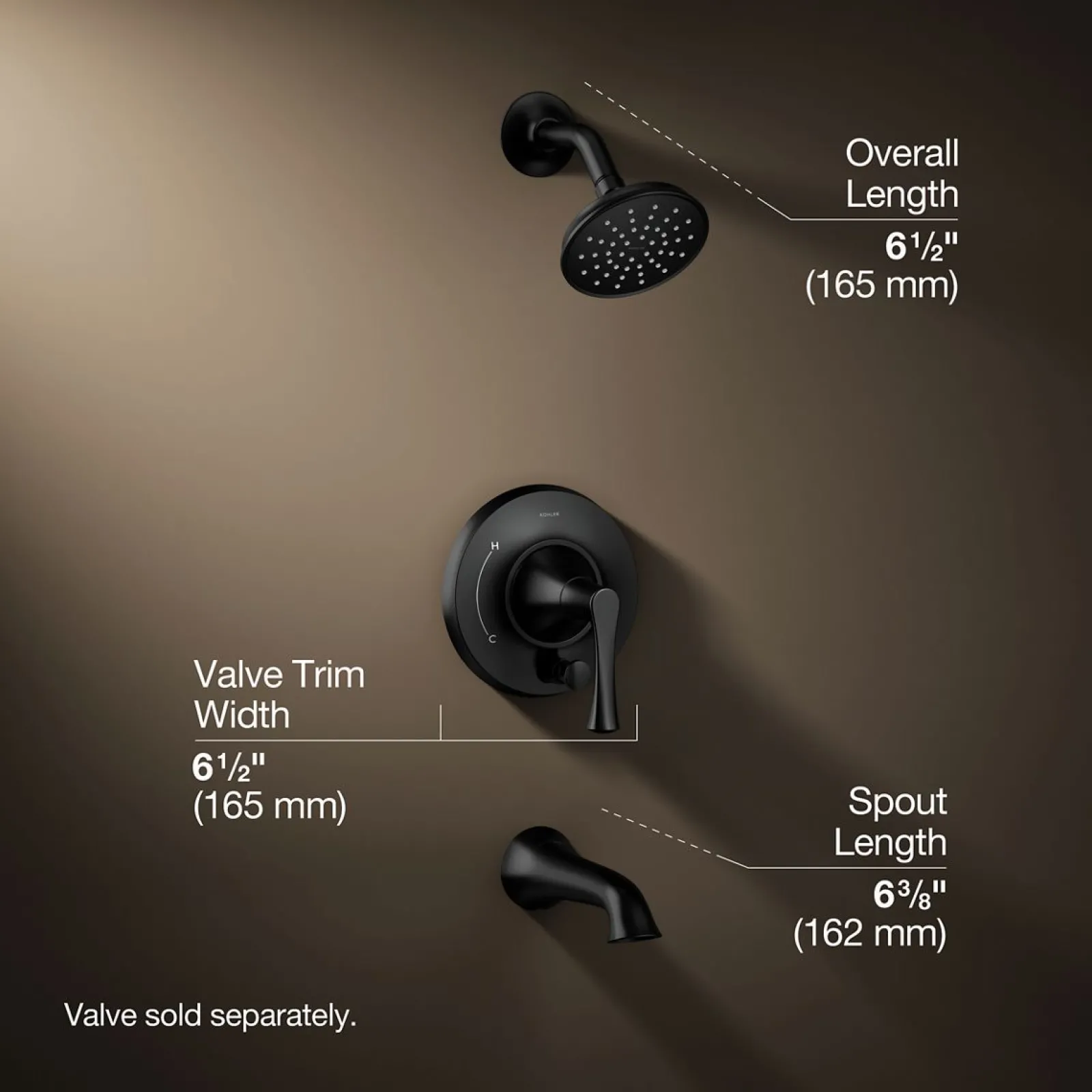 Rite-Temp® bath and shower trim kit with push-button diverter, 1.5 gpm^Kohler Outlet
