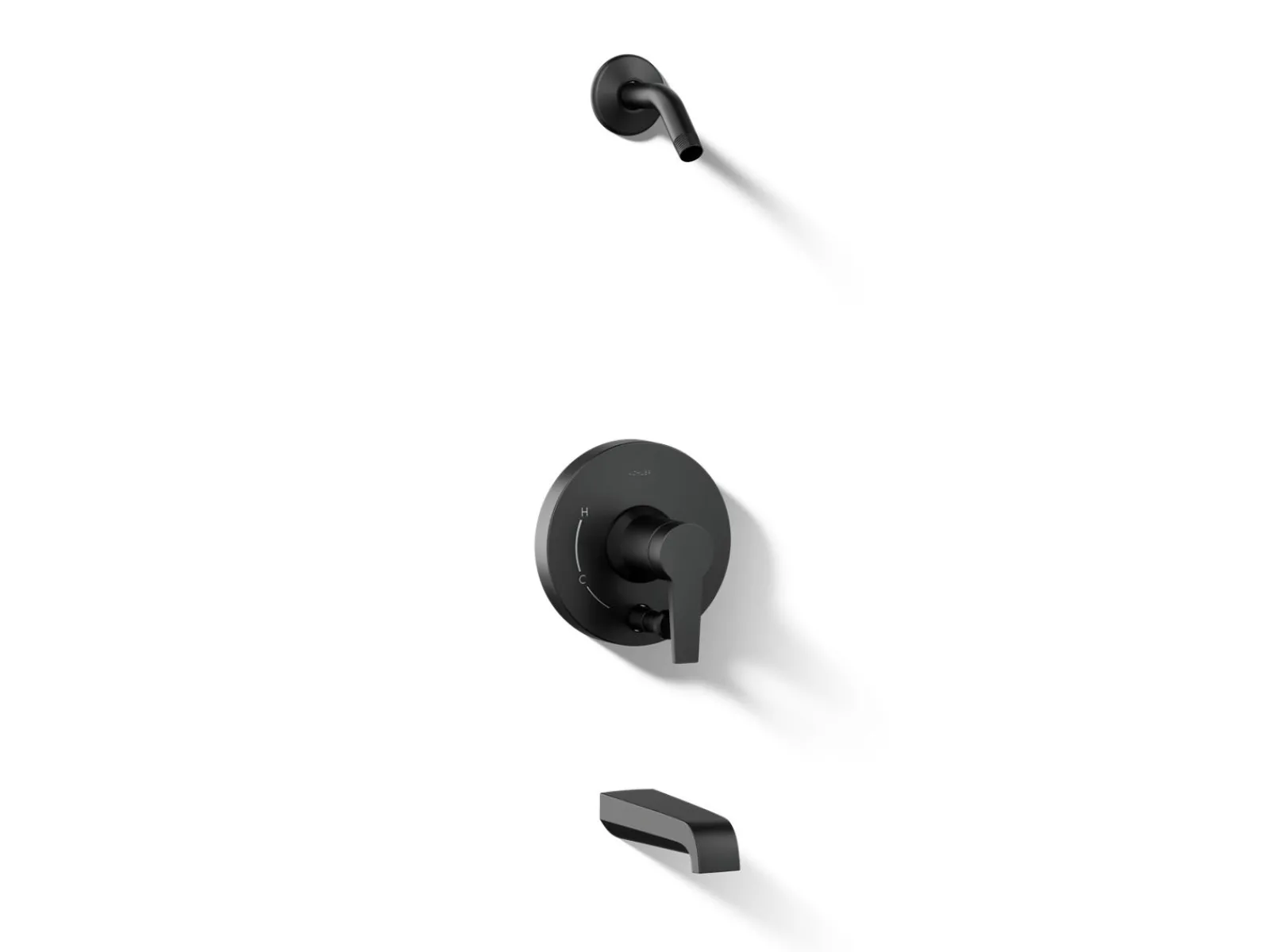 Rite-Temp® bath and shower trim kit with push-button diverter, without showerhead^Kohler New