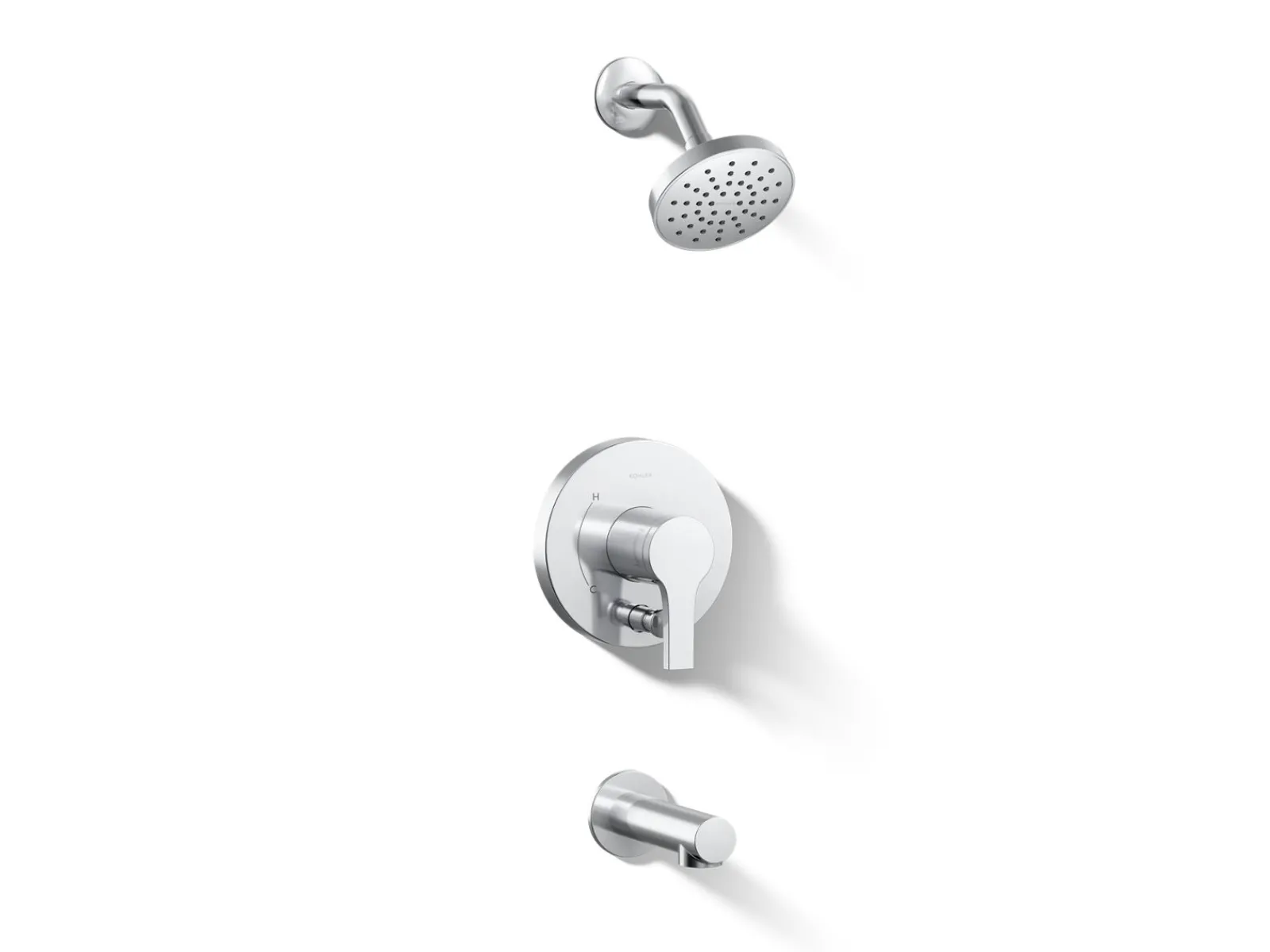 Rite-Temp® bath and shower trim kit with push-button diverter, 1.5 gpm^Kohler Hot
