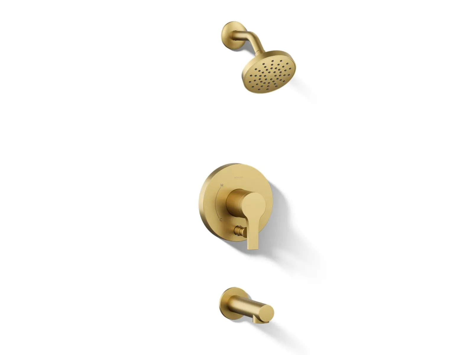 Rite-Temp® bath and shower trim kit with push-button diverter, 1.5 gpm^Kohler Hot