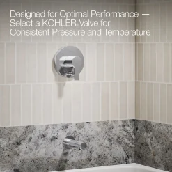 Rite-Temp® bath and shower trim kit with push-button diverter, 1.5 gpm^Kohler Hot