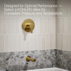 Rite-Temp® bath and shower trim kit with push-button diverter, 1.5 gpm^Kohler Hot