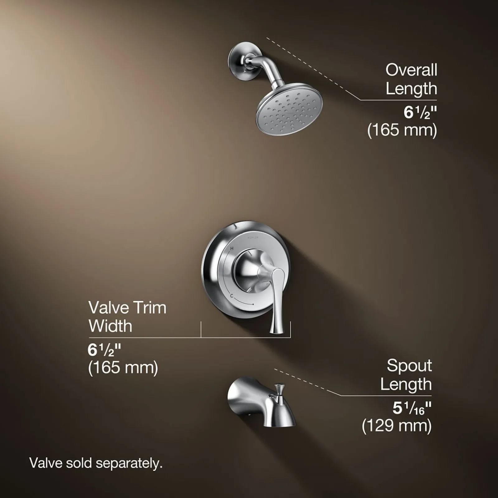 Rite-Temp® bath and shower trim kit, 1.5 gpm^Kohler