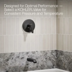 Rite-Temp® bath and shower trim kit with push-button diverter and lever handle, 2.5 gpm^Kohler Best